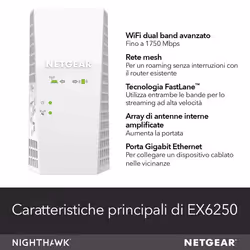 NETGEAR EX6250 Ripetitore di rete Bianco 10, 100, 1000 Mbit/s - Vista aggiuntiva 5