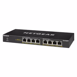 NETGEAR GS308PP Non gestito Gigabit Ethernet (10/100/1000) Supporto Power over Ethernet (PoE) Nero - Vista aggiuntiva 4