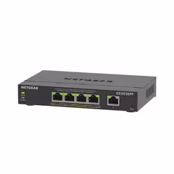 NETGEAR GS305EPP, Gestito, L3, Gigabit Ethernet (10/100/1000), Supporto Power over Ethernet (PoE), Montabile a parete