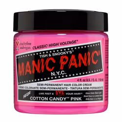 Manic Panic Classic High Voltage Cotton Candy Pink 118ml, Rosa, Pink, Donna, 118 ml, 118 g, Barattolo