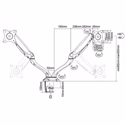 SBOX LCD-S024 Supporti a parete per TV 68,6 cm (27") Scrivania Nero
