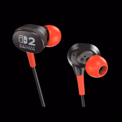 PowerA Wired Earbuds for Nintendo Switch 2 Auricolare Cablato In-ear Gaming Nero, Rosso - Vista aggiuntiva 2