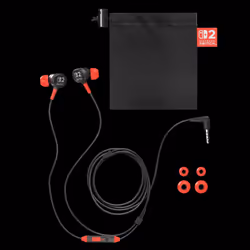 PowerA Wired Earbuds for Nintendo Switch 2 Auricolare Cablato In-ear Gaming Nero, Rosso - Vista aggiuntiva 7