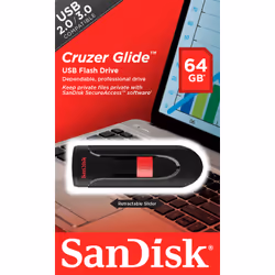 SanDisk Cruzer Glide unità flash USB 64 GB USB tipo A 2.0 Nero, Rosso - Vista aggiuntiva 6