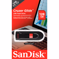SanDisk Cruzer Glide unità flash USB 128 GB USB tipo A 2.0 Nero, Rosso - Vista aggiuntiva 8
