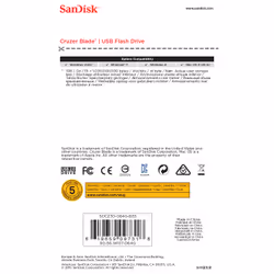 SanDisk Cruzer Blade unità flash USB 64 GB USB tipo A 2.0 Nero, Rosso - Vista aggiuntiva 5