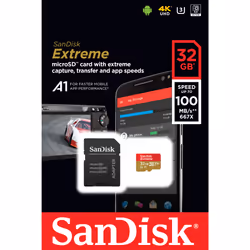 SanDisk Extreme 32 GB MicroSDHC UHS-I Classe 10 - Vista aggiuntiva 5