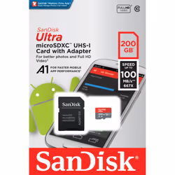 SanDisk Ultra 200 GB MicroSDXC UHS-I Classe 10 - Vista aggiuntiva 3