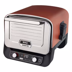 Ninja OO101DE, A legna, Pellet di legno, Metallo, Acciaio inox, Nero, Grigio, Rosso, 370 °C, 1 pizza(e), 30 cm
