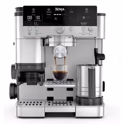 Ninja ES601EU, Macchina per espresso, 2 L, Chicchi di caffè, Macinatore integrato, 1650 W, Nero, Acciaio inox