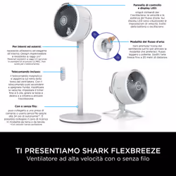 Shark Ventilatore con e senza filo FlexBreeze per interni ed esterni FA220EU - Vista aggiuntiva 8