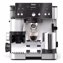 Ninja ES501EU, Macchina per espresso, 2 L, Chicchi di caffè, Macinatore integrato, 1650 W, Nero, Acciaio inox