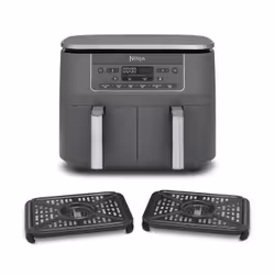 Ninja DZ300EU friggitrice Doppia 7,6 L Indipendente 2400 W Friggitrice ad aria calda Grigio - Vista aggiuntiva 3