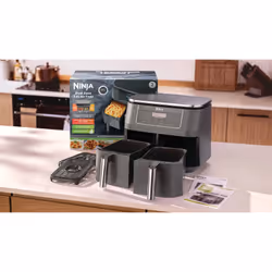 Ninja DZ300EU friggitrice Doppia 7,6 L Indipendente 2400 W Friggitrice ad aria calda Grigio - Vista aggiuntiva 7