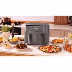 Ninja DZ300EU friggitrice Doppia 7,6 L Indipendente 2400 W Friggitrice ad aria calda Grigio - Vista aggiuntiva 8