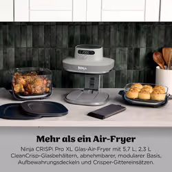 Ninja Crispi Pro 7-in-1 Singolo Indipendente 2050 W Friggitrice Grigio scuro - Vista aggiuntiva 8