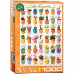 Eurographics Cacti & Succulents 1000pcs, 1000 pz, Flora