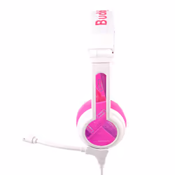 BuddyPhones School+ Auricolare Cablato A Padiglione Musica e Chiamate Rosa, Bianco - Vista aggiuntiva 3