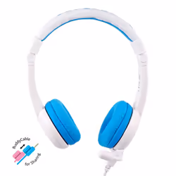 BuddyPhones School+ Auricolare Cablato A Padiglione Musica e Chiamate Blu, Bianco - Vista aggiuntiva 4