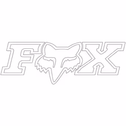 FOX F-Head X TDC 28 Adesivo, bianco per uomo