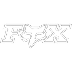 FOX F-Head X TDC 28 Adesivo, bianco per uomo