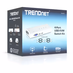 Trendnet TK-407K switch per keyboard-video-mouse (kvm) Blu - Vista aggiuntiva 6