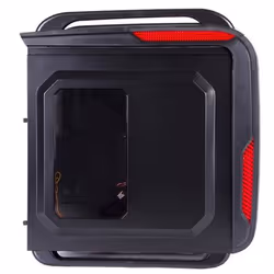 Black Lion IT1523 Midi Tower Nero, Rosso