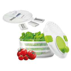 TWEED TW030 centrifuga da insalata Verde, Bianco Manovella/manico