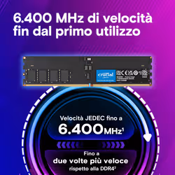 Crucial CT32G64C52CU5 memoria 32 GB 1 x 32 GB DDR5 6400 MT/s 288-pin DIMM - Vista aggiuntiva 2