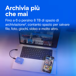 Crucial X10 4 TB USB tipo-C USB 3.2 Gen 2x2 Blu - Vista aggiuntiva 6