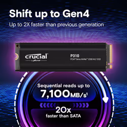 Crucial P310 4 TB M.2 PCI Express 4.0 NVMe QLC 3D NAND