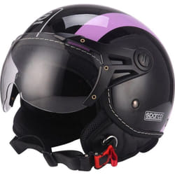 Sparco - Casco moto SP501 taglia l con visiera antigraffio viola e nero