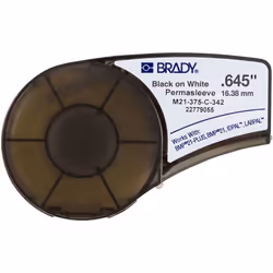 Brady M21-375-C-342, Nero, Poliolefine, Trasferimento termico, Opaco, Rettangolo, -55 - 135 °C