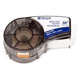 Brady M21-500-595-RD, Rosso, Etichetta per stampante autoadesiva, Vinile, Trasferimento termico, Acrilico, Permanente