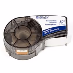 Brady 142807, Nero, Bianco, Etichetta per stampante autoadesiva, Acrilico, Vinile, Trasferimento termico, Permanente, Opaco