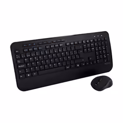 V7 Tastiera full-size/poggiapolsi QWERTY spagnolo CKW300ES, nero, Full-size (100%), Wireless, RF Wireless, Nero, Mouse inclus ...