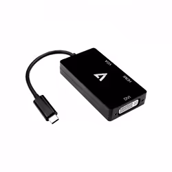 V7 V7UC-VGADVIHDMI-BLK, 3.2 Gen 1 (3.1 Gen 1), USB tipo-C, Uscita DVI, Uscita HDMI, 3840 x 2160 Pixel
