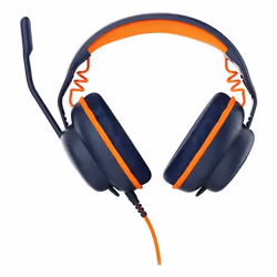 V7 Safe Sound2 Education Headset - Stereo - Mini-telefono (3,5 mm) - USB-A - USB-C - Cablato - On-ear - Binaurale - Circumaurale - Cavo da 6 piedi - Controller in linea - Uscita acustica configurabile - Cancellazione del rumore - Microfono bidirezionale - Archetto imbottito regolabile e cuscinetti auricolari - Costruzione antimicrobica - Blu e arancione - Vista aggiuntiva 6