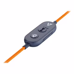 V7 Safe Sound2 Education Headset - Stereo - Mini-telefono (3,5 mm) - USB-A - USB-C - Cablato - On-ear - Binaurale - Circumaurale - Cavo da 6 piedi - Controller in linea - Uscita acustica configurabile - Cancellazione del rumore - Microfono bidirezionale - Archetto imbottito regolabile e cuscinetti auricolari - Costruzione antimicrobica - Blu e arancione - Vista aggiuntiva 8