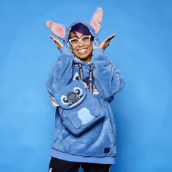 Loungefly Stitch zaino Zaino casual Blu Felpato, Poliuretano - Vista aggiuntiva 2