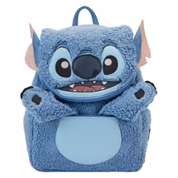 Loungefly Stitch zaino Zaino casual Blu Felpato, Poliuretano - Vista aggiuntiva 4