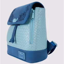 Loungefly Stitch Embroidered Floral Drawstring Mini zaino Zaino casual Blu Poliuretano (PU) - Vista aggiuntiva 4