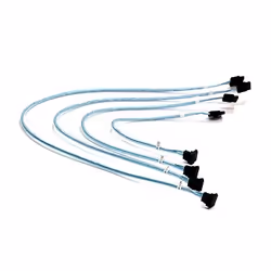 Supermicro 4 x Round, 0,56 m, SATA I, Maschio/Maschio, Nero, Blu, Bianco, Dritto, Dritto
