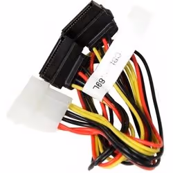 Supermicro CBL-0289L, 0,3 m, Molex (4-pin), SATA a 15 pin, Maschio, Maschio, Multicolore