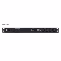 ATEN PDU 1U Basic Metered con protezione dai picchi, Basic, Monitorata, 1U, Nero, LCD, 18 presa(e) AC, Accoppiatore C13