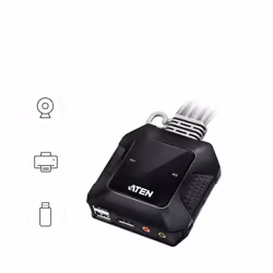 ATEN Switch KVM cablato ibrido DisplayPort USB-C a 2 porte - Vista aggiuntiva 6