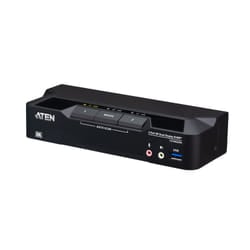 ATEN Switch KVMP™ a 2 porte USB 3.0 con DisplayPort 8K e doppio schermo (cavi inclusi)