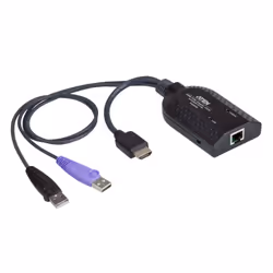 ATEN KA7168, USB, HDMI, Nero, Plastica, 104 g, 1 x RJ-45, 2 x USB A, 1 x HDMI
