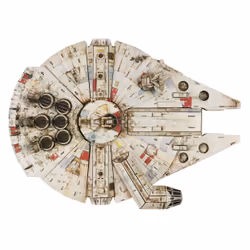 4D Build, kit di modellismo 3D Millennium Falcon di Star Wars da 223 pezzi | Decorazione da tavolo giocattolo Star Wars | Giocattoli da costruzione | Kit di modellismo in cartoncino per adulti e ragazzi dai 12 anni in su