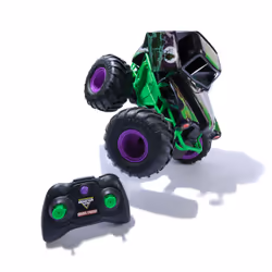 Monster Jam, Smash & Bash Grave Digger ufficiale, veicolo radiocomandato per interni ed esterni, veicolo Monster Truck riparabile in scala 1:15, giocattoli per bambini e bambine dai 4 anni in su - Vista aggiuntiva 2